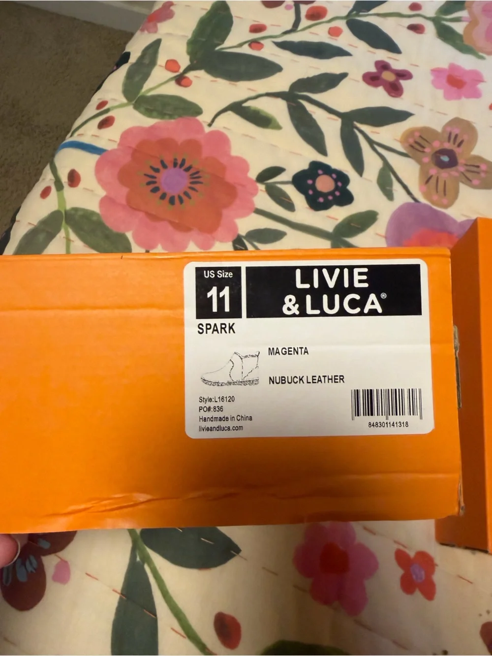Livie & Luca Hot Pink Glitter Accent Zip Kids Bootie size 11 NIB
